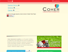Tablet Screenshot of cohercosmeticos.com